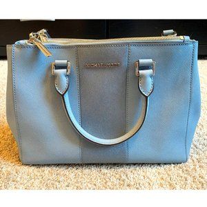 Michael Kors Sutton Blue Saffiano Leather Purse